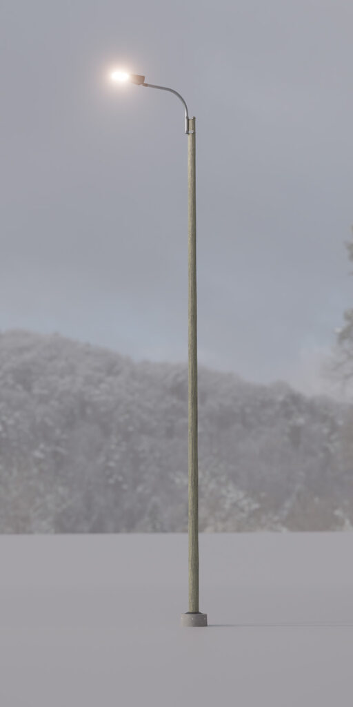 Blurred image of SJP wooden pole