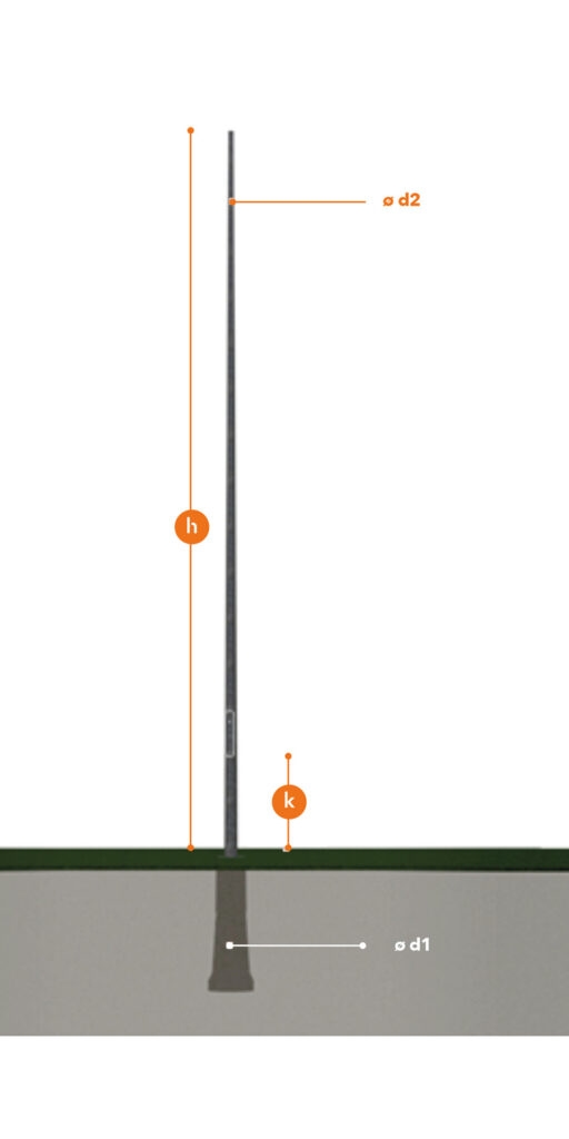 Blurred SJK conical steel lighting poles for various applications