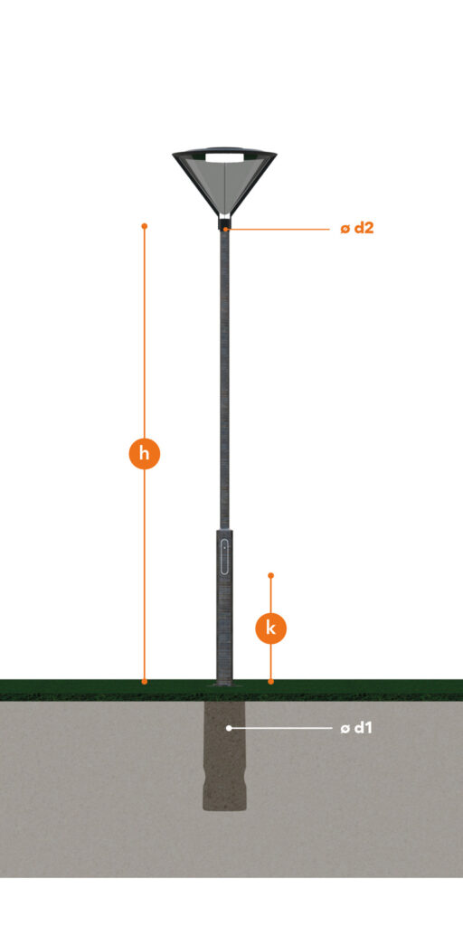 Blurred Unique yard and park lighting solutions